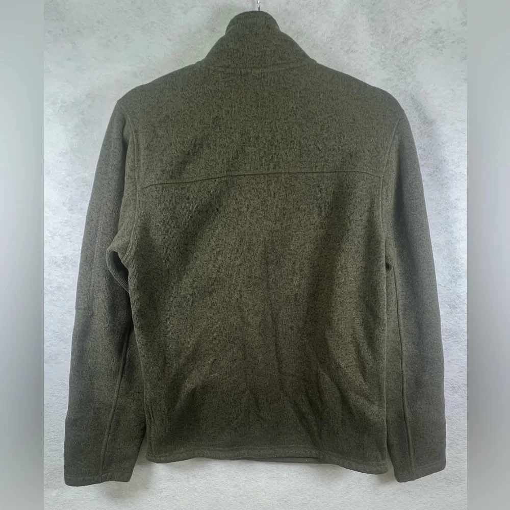 North Face Sweatshirt Mens Small Green Design 1/2 Zip Fleece Line E4 - Picture 4 of 8